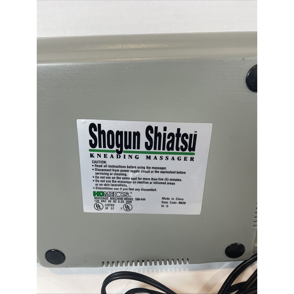 Homedics Shogun Shiatsu Kneading Massager Model SM-444 Portable TESTED WORKS - Picture 6 of 6